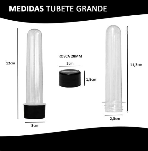 tamanho de tubetes - Medidas 